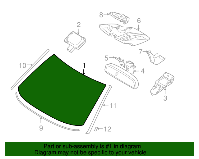 20102011 Volvo XC60 Windshield 31402255