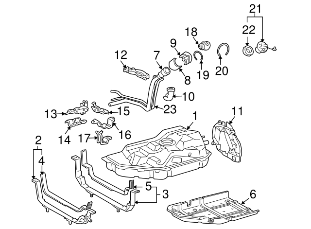 2006-2007 Toyota Highlander Fuel Tank 77001-48112 | Toyota Parts Center