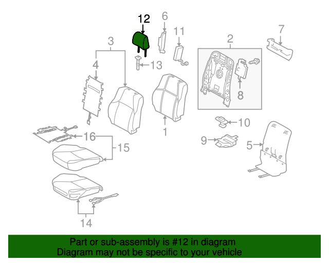 20202021 Lexus GX460 Headrest 7191060B21E3 OEM Parts Online