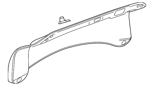 Jet Black Rear Compartment Lid Inner Panel Trim - GM (84040815)