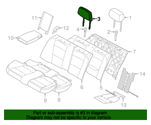2012-2019 BMW Headrest leather 52-20-7-312-858 | AutoNationParts.com