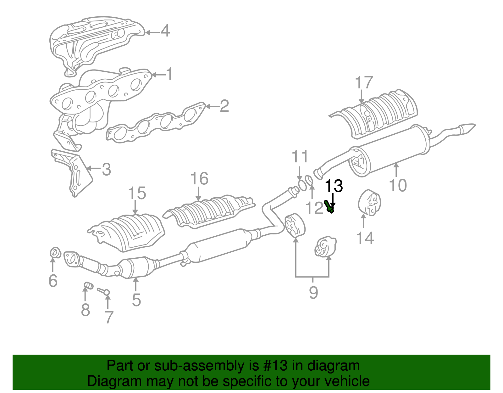 Muffler & Pipe Bolt - Scion (90119-08802)