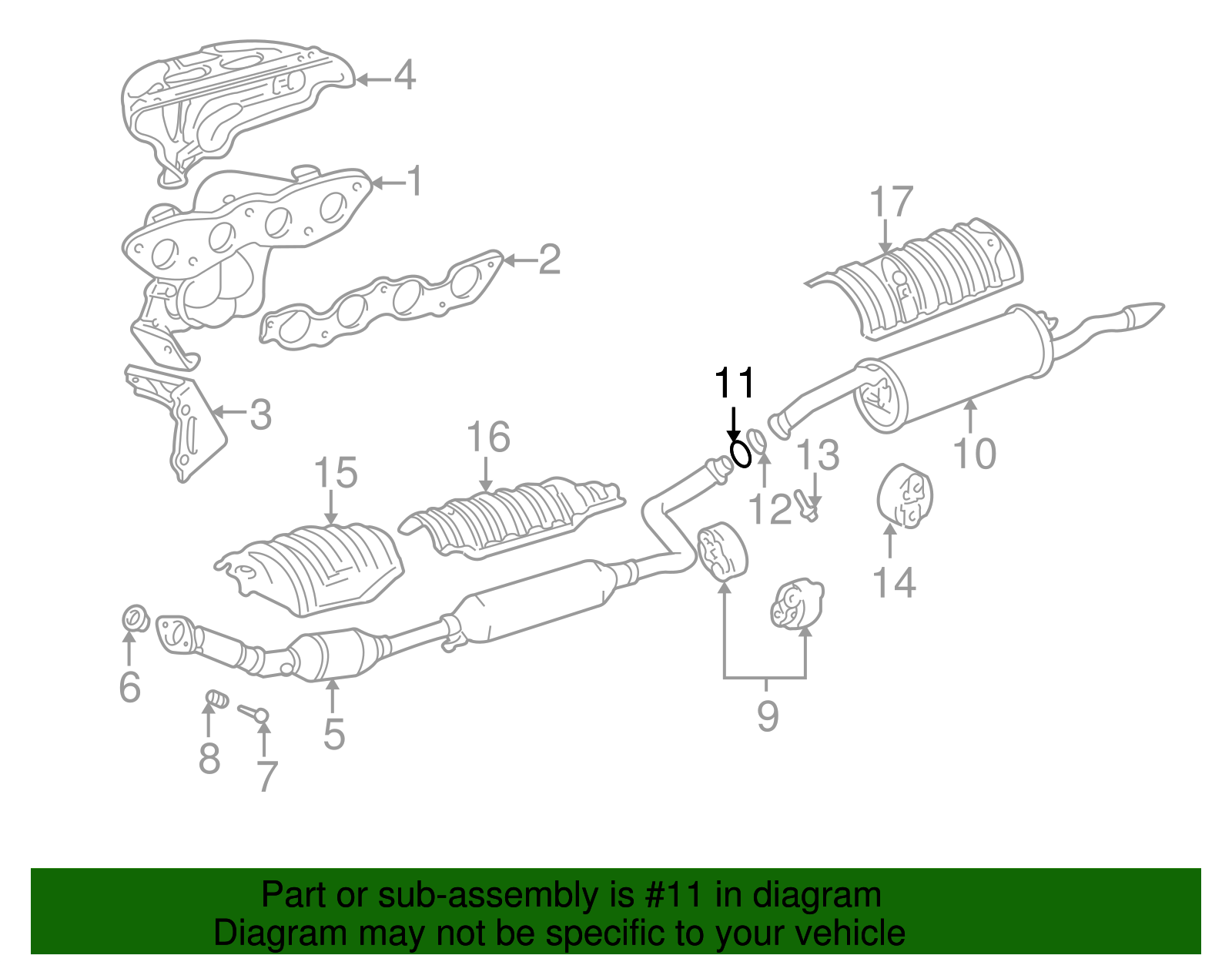 Muffler & Pipe Gasket - Scion (90917-06082)