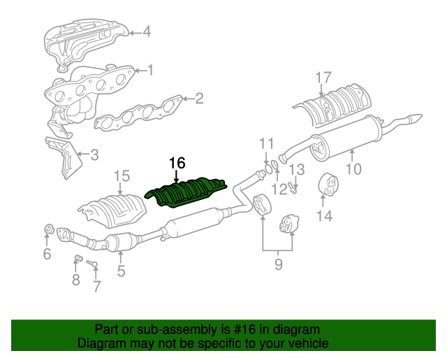 5815352011 Heat Shield 20002006 Toyota OEM Genuine Toyota Parts