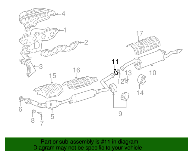 19952006 Toyota Muffler & Pipe Gasket 9091706082 Toyota Parts Center