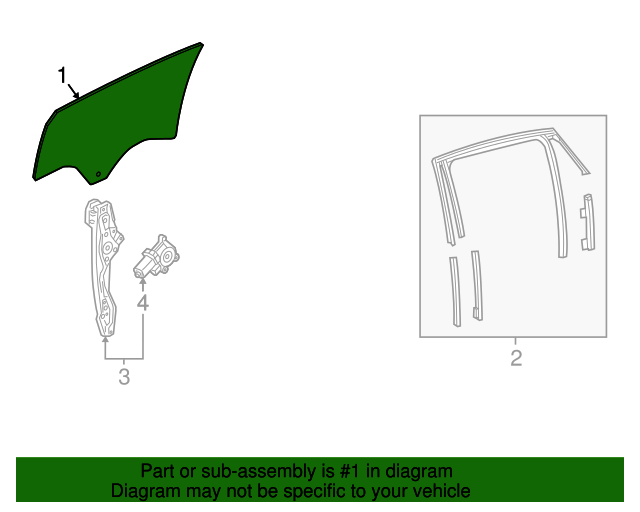 20172023 Chevrolet Malibu Passenger Side Rear Door Window 22977470