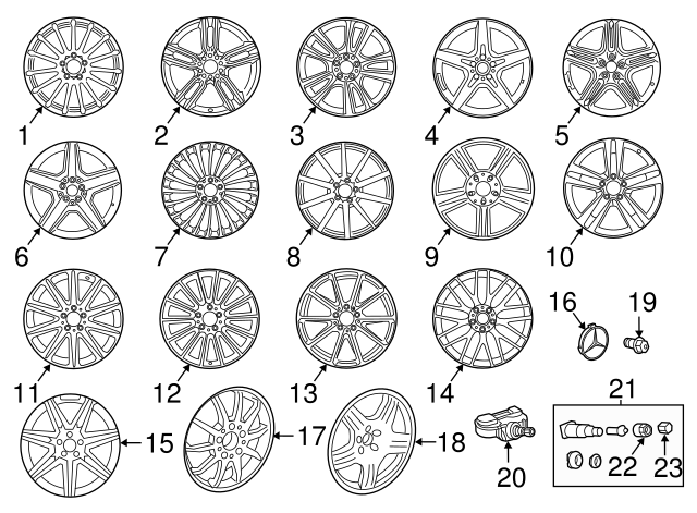 231-401-27-02-7X19 - Wheel Multi-Spoke 48.3 Cm (19 Inch) 2013-2019 