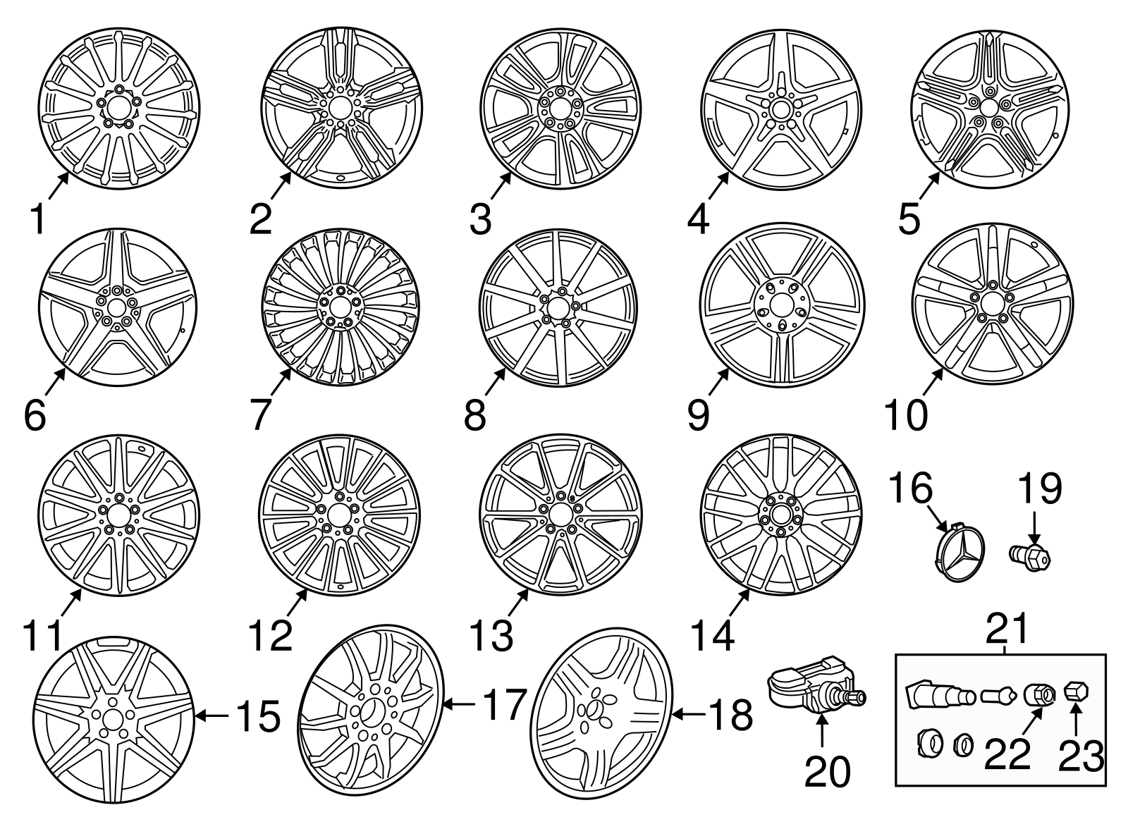 2013 2019 mercedes benz sl multi spoke 48 3 cm 19 inch exchange disk