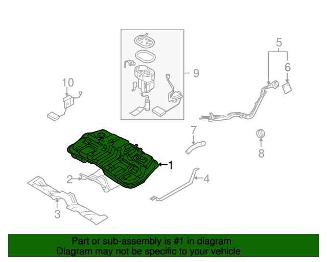 20052009 Hyundai Tucson Fuel Tank 311502E350 OEM Parts Online