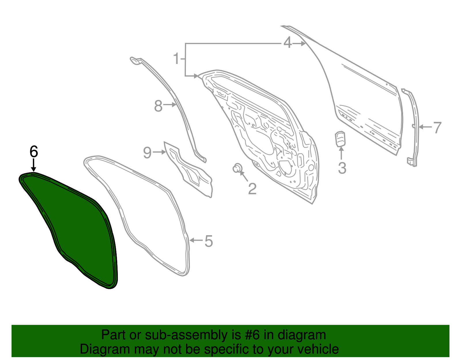 Weather-Strip On Body - Ford (GD9Z-54253A10-A)