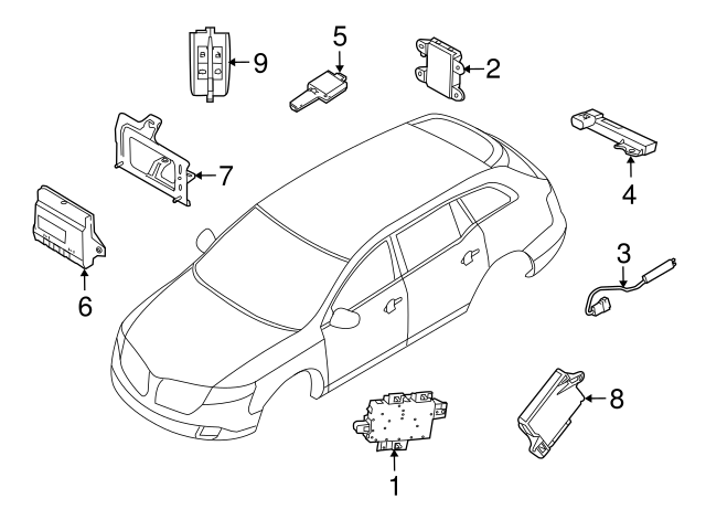 2009-2019 Ford Keyless Entry Receiver 8A5Z-15K602-B | TascaParts.com