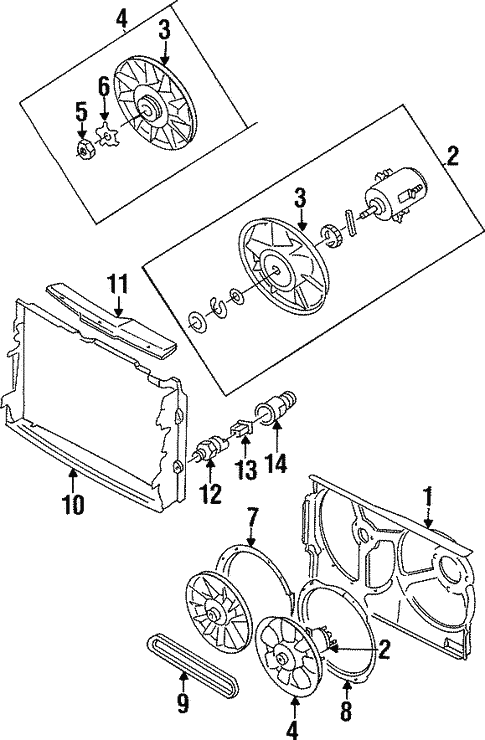 Cooling Fan for 1996 Volkswagen Cabrio | OEM Parts Online 