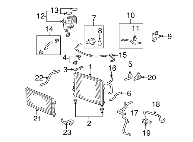 ZZCA-15-350 - Engine Coolant Reservoir - 2008-2010 Mazda Tribute