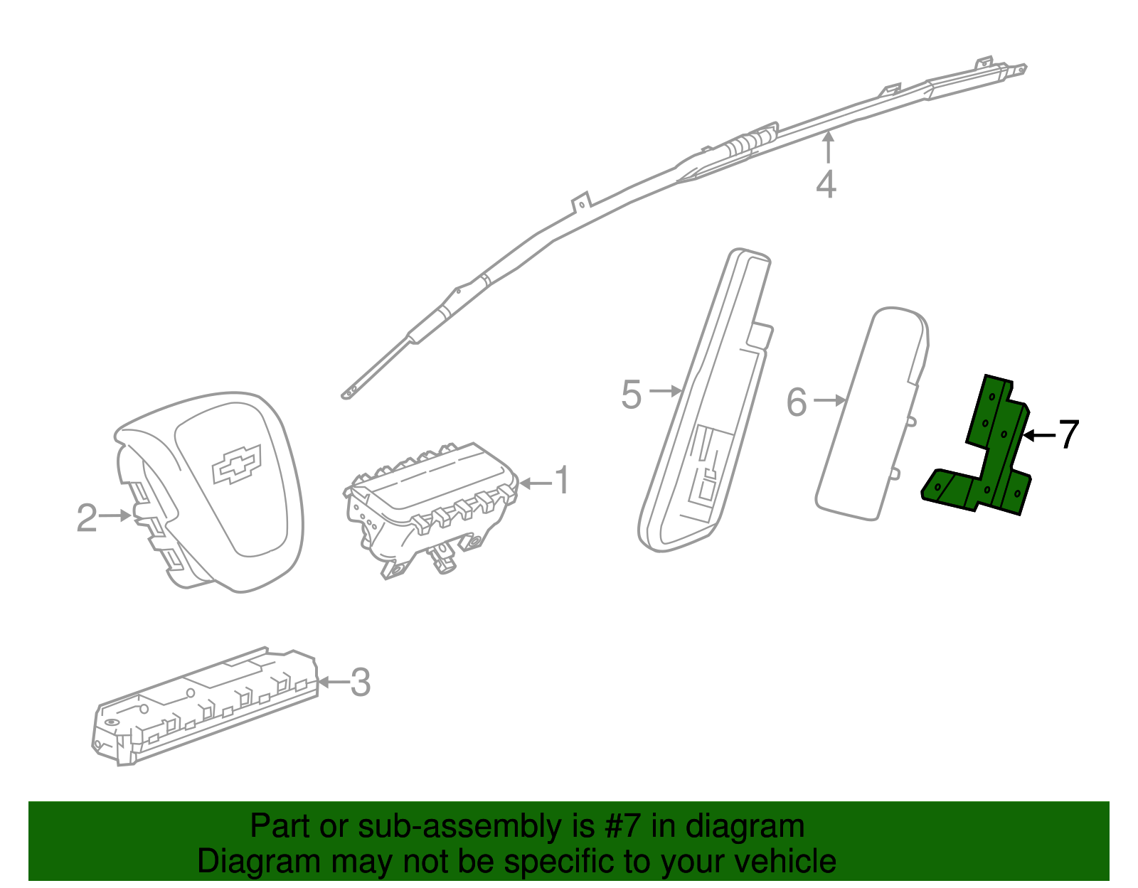 Passenger Side Airbag Front End Discriminating Sensor Bracket - GM (95083403)