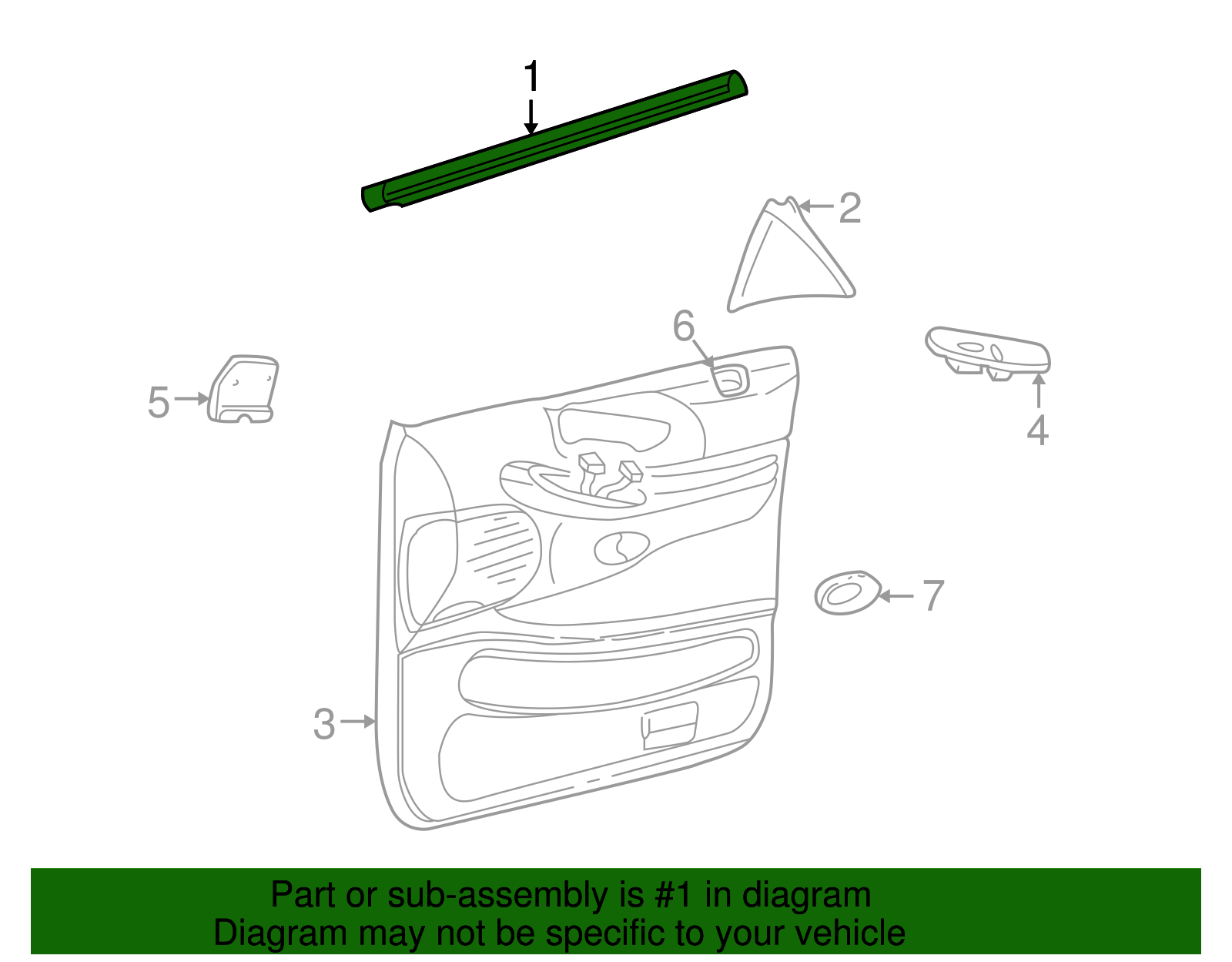 Belt Weather-Strip - Ford (YL3Z-1621456-AA)