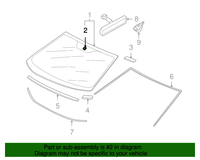 2001-2022 Mitsubishi Windshield Button MR306799 | QuirkParts