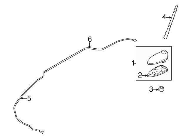 96250 2K000 Antenna 2010 2013 Kia Soul Kia.Parts Store