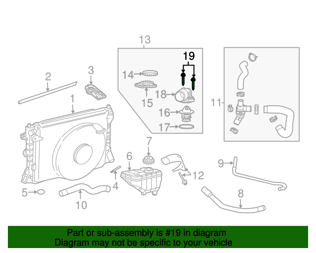 Thermostat Housing Bolt 20022019 Ford (W503279S437) Wholesale