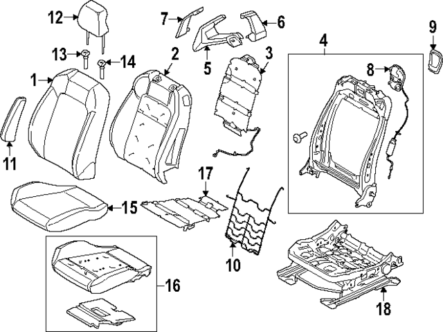 6C3Z-14D696-A Seat Bottom Cushion Heating Element LH Or RH For