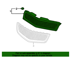 2009-2012 Chevrolet Traverse Front Upper Grille 15943196 ...