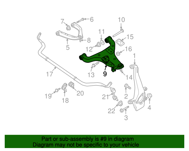 2009 Nissan Frontier Lower Control Arm 54501ZG90A XportAuto