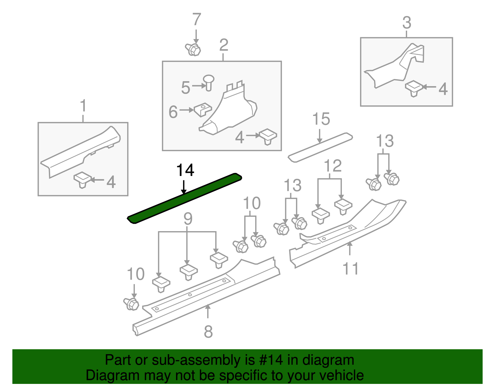 Insert, Front S/D Sill Tr Plt - GM (92214698)