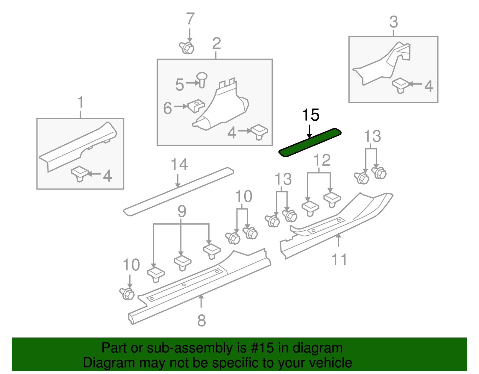 Insert, Rear S/D Sill Tr Plt - GM (92214937)