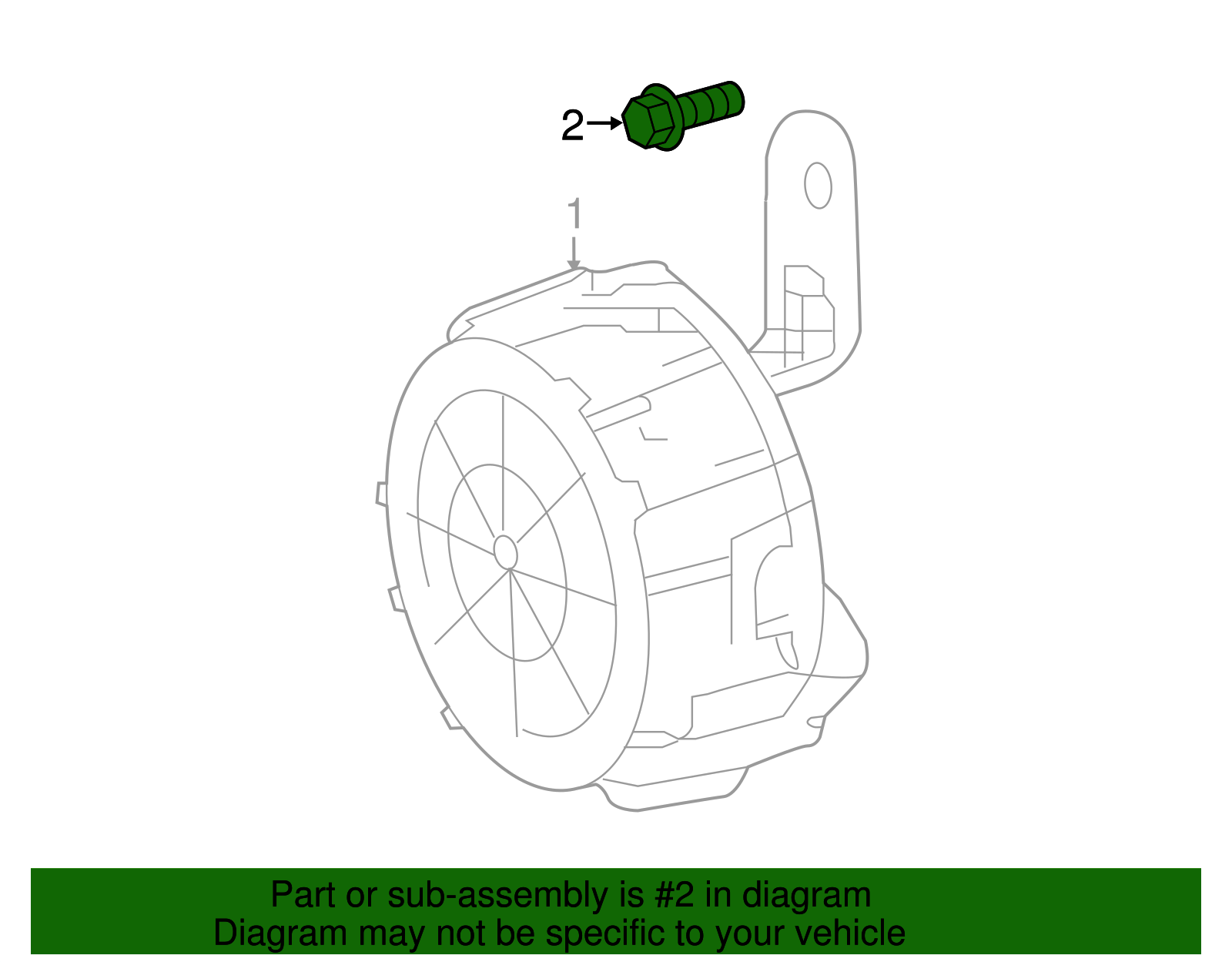 Low Note Horn Mount Bolt - Toyota (90119-A0345)