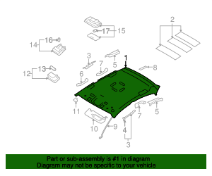 2010-2012 Hyundai Elantra Headliner 85321-2L920-TX | OEM Parts Online