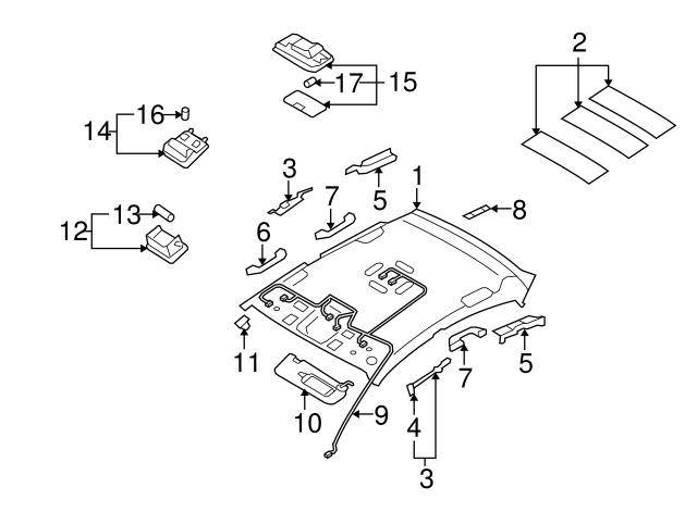 Right Genuine Hyundai 85202-2L440-4W Sun Visor Assembly Right Genuine Hyundai 85202-2L440-4W Sun Visor Assembly