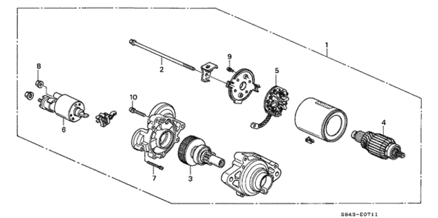 Starter Motor (Mitsuba) (L4) for 2000 Honda Accord #0