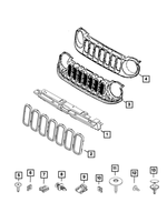 Radiator Grille Trim Ring Kit - Mopar (6RZ87SZ0AA)