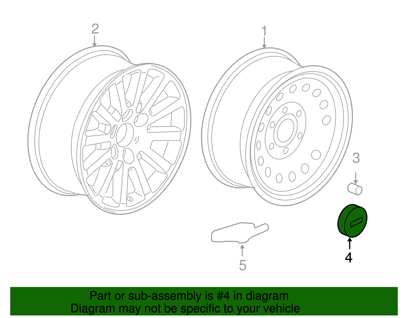 Wheel Hub Cap - GM (9598297)