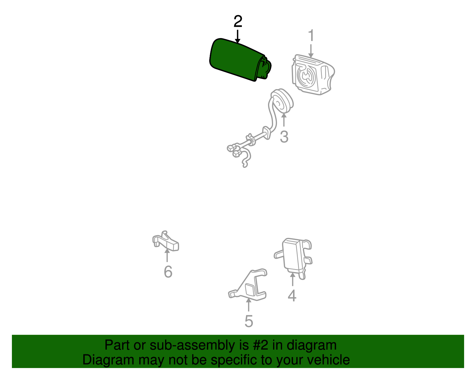 Passenger Air Bag - Ford (2L5Z-10044A74-AAC)