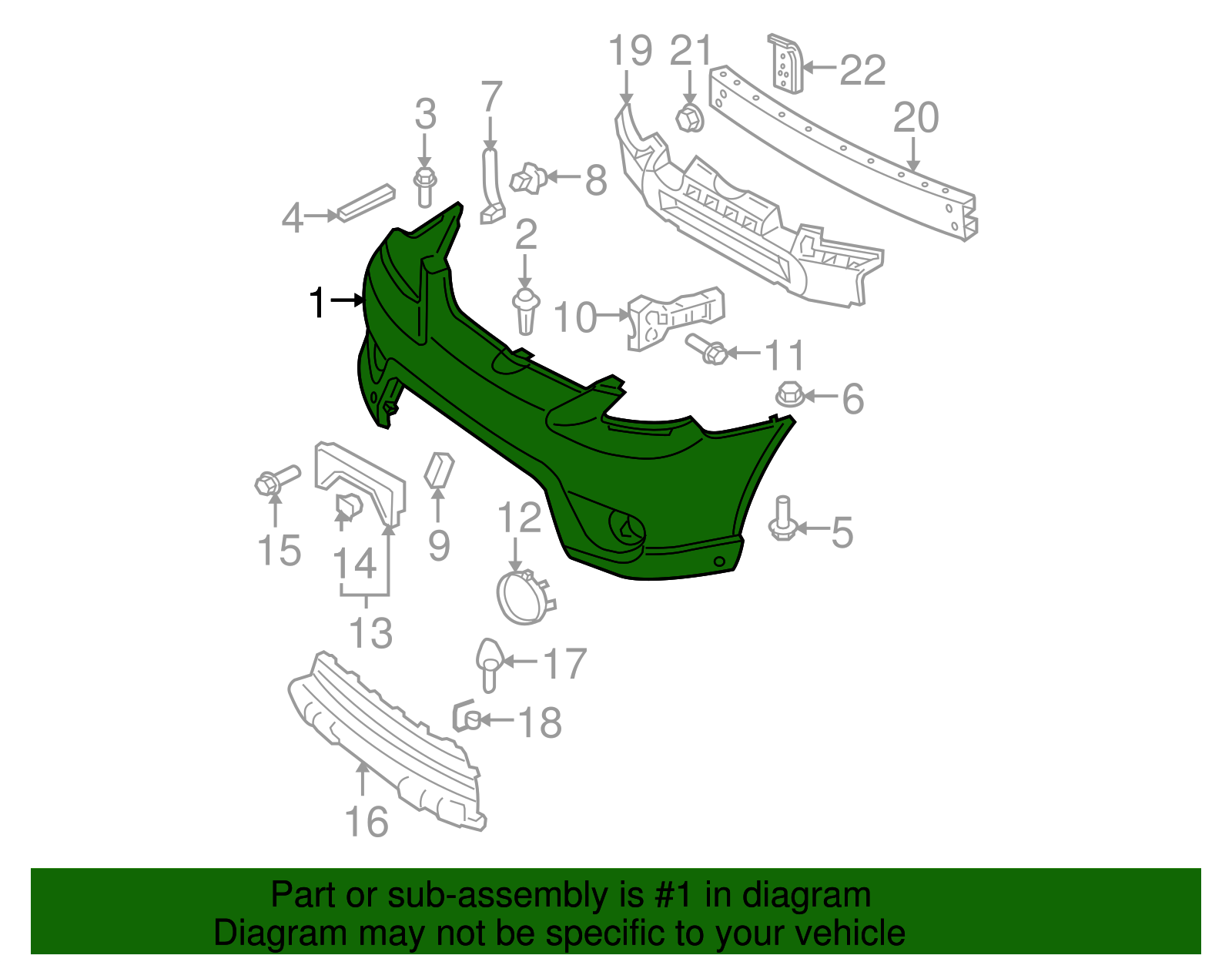 Cover Front Bumper L - Toyota (52119-02954)