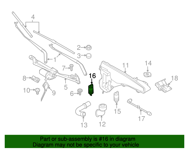 67127388349 20142022 BMW Washer Pump (67127388349) BMW of