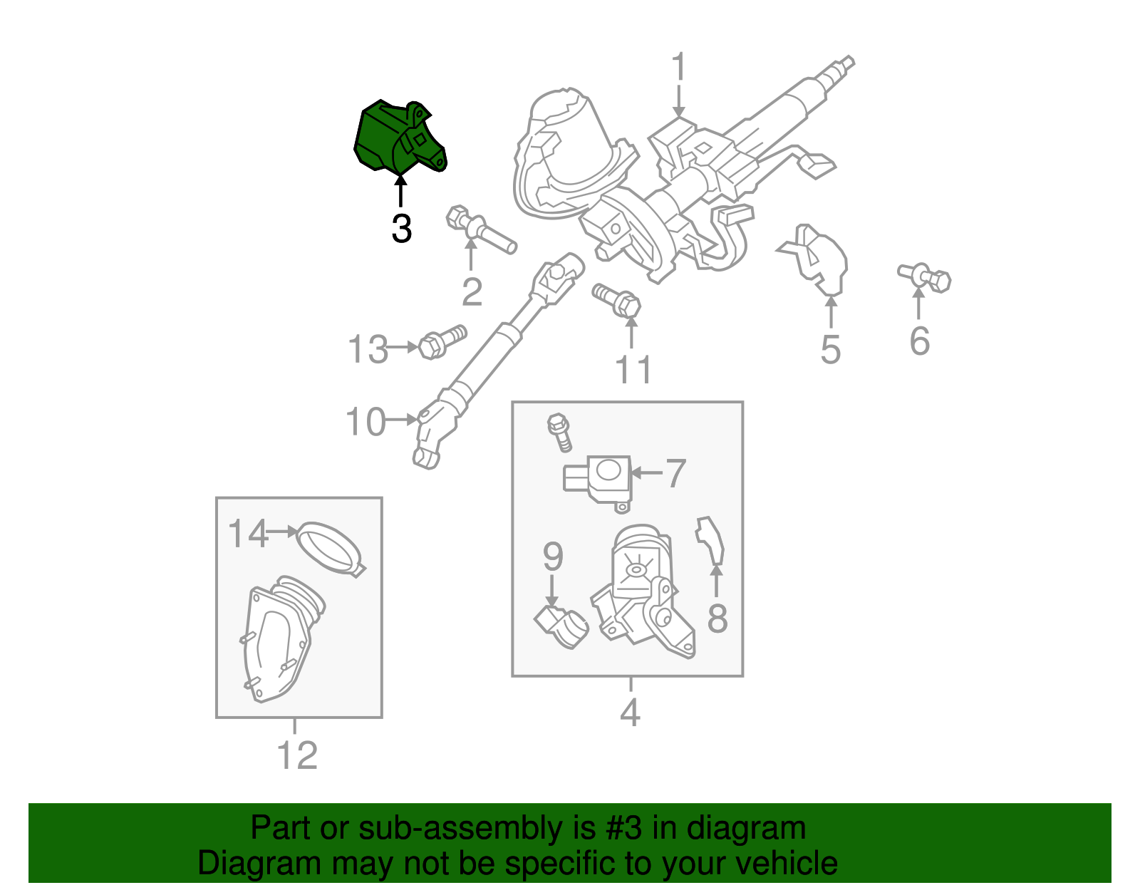 Column Assembly Upper Bracket - Scion (45280-22510)