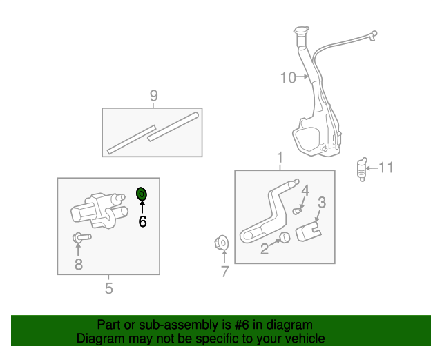 20072017 GM Windshield Wiper Pivot Shaft Gasket 15941284