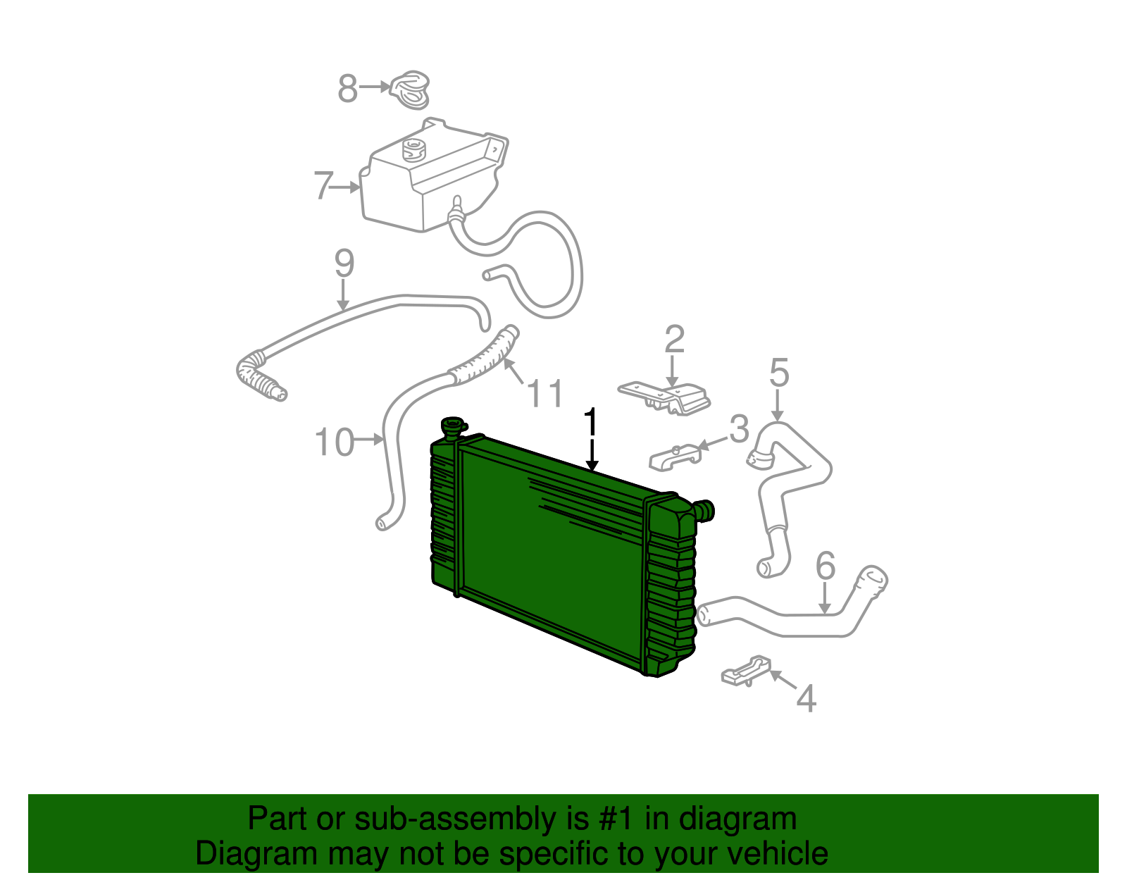 Radiator - GM (89018623)