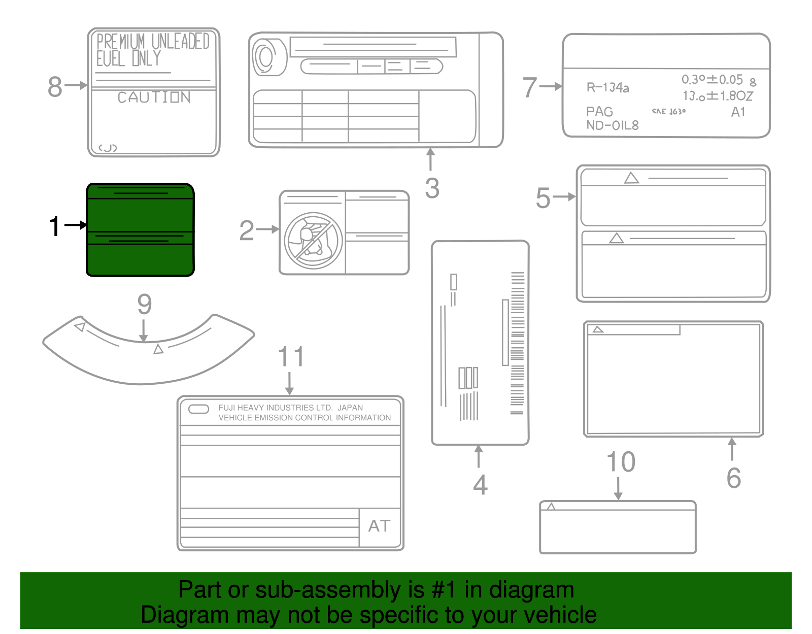 Air Bag Label - Scion (SU003-03430)