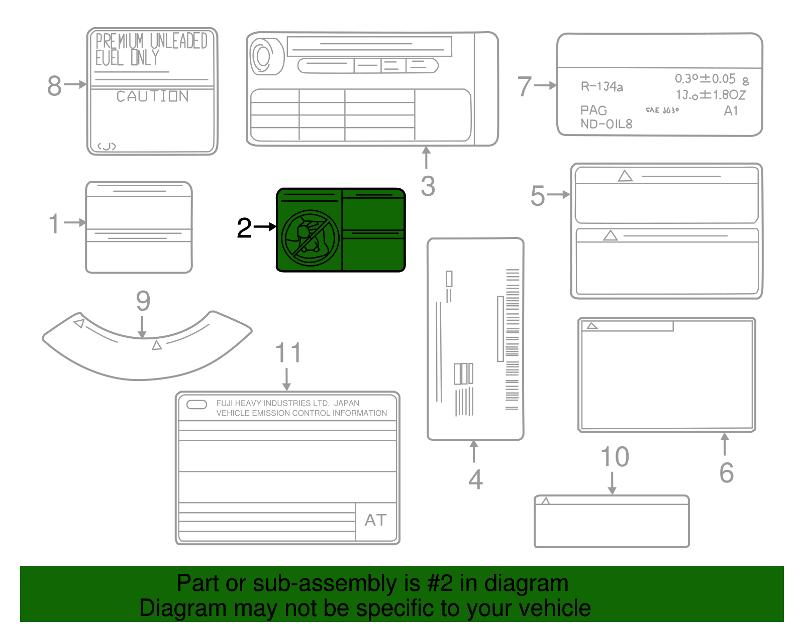 Air Bag Label - Scion (SU003-03429)
