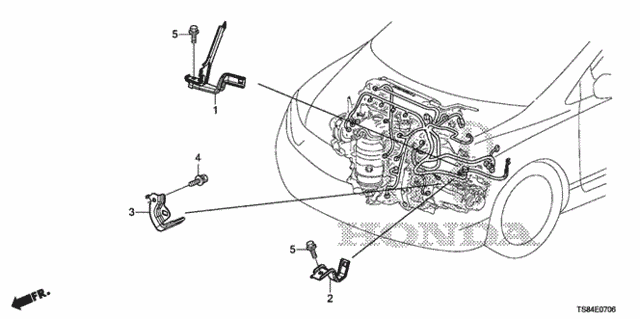 Engine Wire Harness Stay (2.4L) for 2013 Honda Civic #1