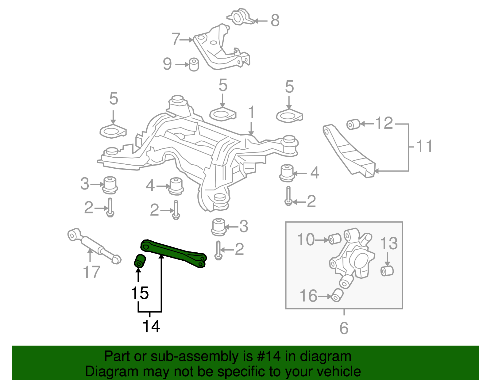 Rear Suspension Trailing Arm - GM (92287746)