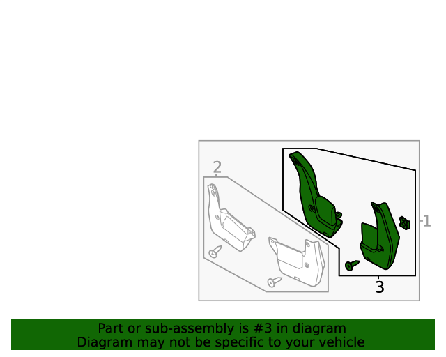 20162020 Honda Civic Splash Guard (Rear) 08P09TBA100R1 Honda Parts Online