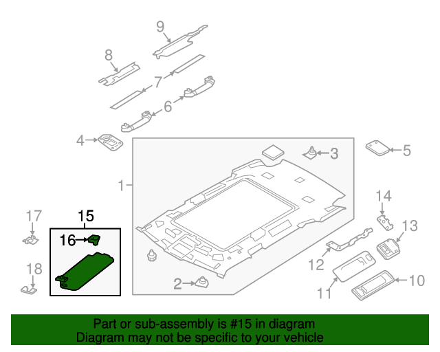 2014-2022 Land Rover Range Rover Sport Sun-Visor LR088731 | Land Rover ...