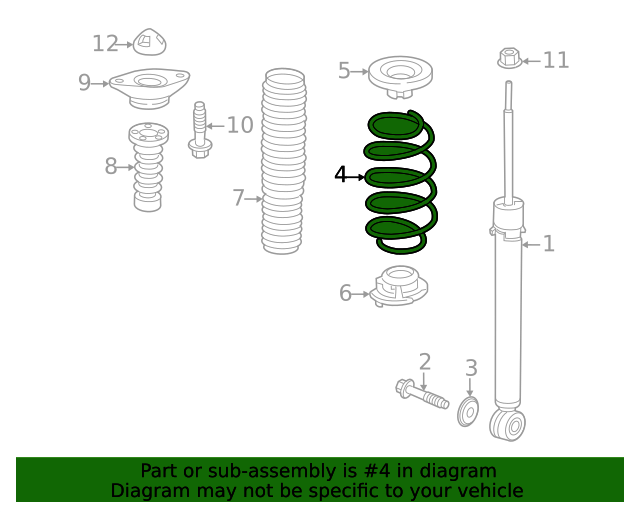 52441-T20-A21 - Spring Rear - Genuine Honda Parts