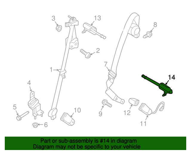 20162020 Lincoln Belt Tensioner Driver's Side (LH) FT4Z58611B69GE