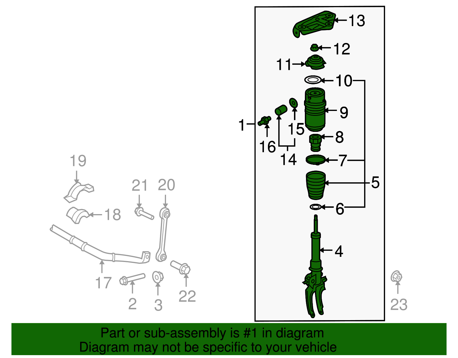 Strut - Volkswagen (7L6-616-039-E)