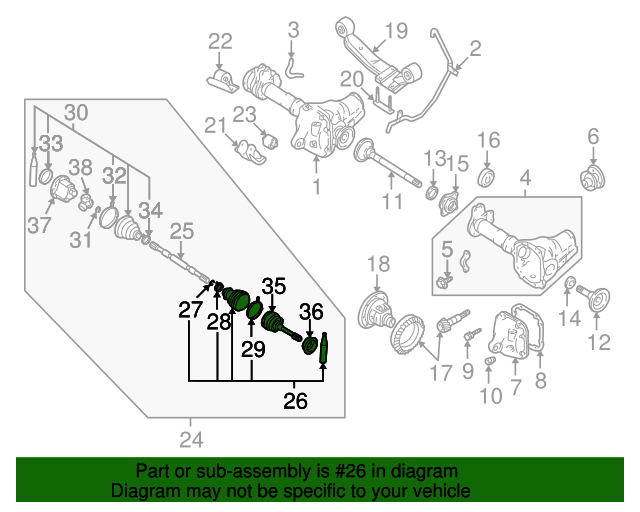 20012004 Nissan 20072013 Nissan Frontier Front Right Outer CV Joint
