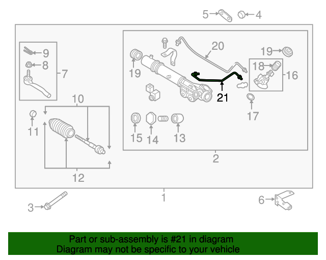20172022 Nissan Armada Power Steering Cylinder Line 495411LA0A